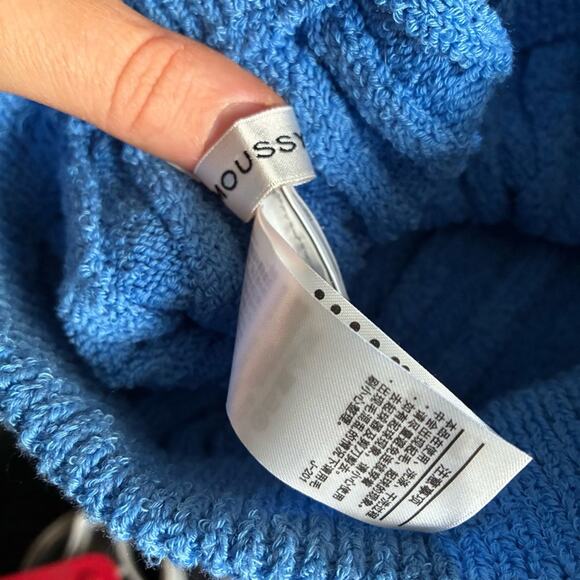 MOUSSY Sweater Knit Ribbed Pants Flare in Bright Blue Size S Cozy Luxury soft - Picture 11 of 13